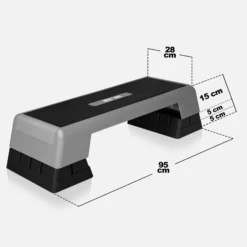 Gorilla Sports Aerobic Stepper höhenverstellbar Schwarz / Grau Sale