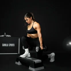 Gorilla Sports Aerobic Stepper höhenverstellbar Schwarz / Grau Best