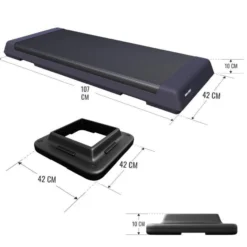 Gorilla Sports Aerobic Stepper mit rutschfester Oberfläche Schwarz Discount