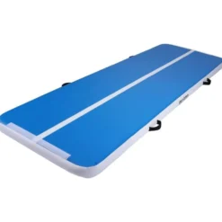 Gorilla Sports AirTrack Turnmatte mit 10 cm Dicke und 3 - 5 m Länge Blau New