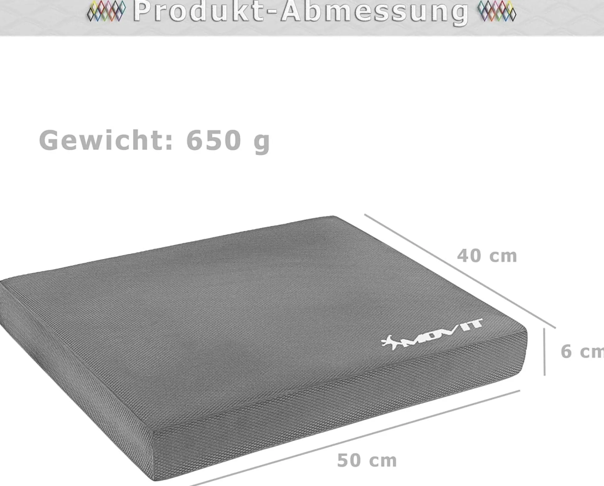 MOVIT Balance Pad aus Schaumstoff 50 x 40 x 6 cm Pink Clearance