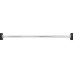 Gorilla Sports Barbells Gummi 20 - 45 kg Chrom / Schwarz
