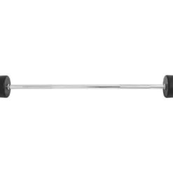 Gorilla Sports Barbells Gummi 20 - 45 kg Chrom / Schwarz Best