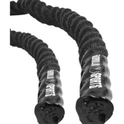 Gorilla Sports Battle Rope aus Nylon und 15 m Länge Schwarz Best