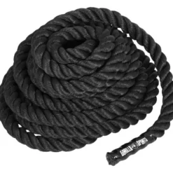 Gorilla Sports Battle Rope aus Nylon und 15 m Länge Schwarz Discount