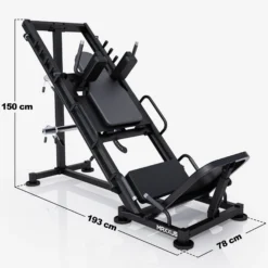 MAXXUS Beinpresse 2in1 - Hackenschmidt und Beinpresse Schwarz New