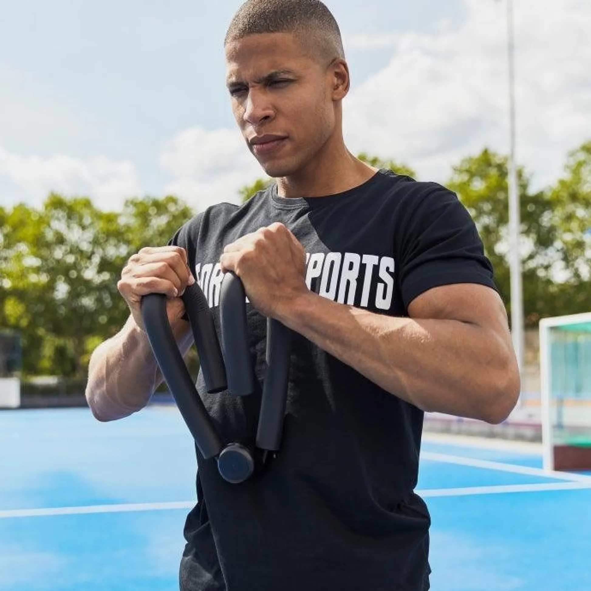 Gorilla Sports Beintrainer für die Adduktoren Schwarz Hot