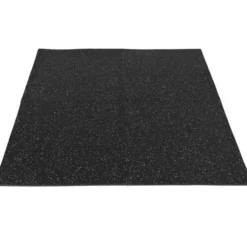 Gorilla Sports Bodenschutzmattenset Gummi 60x60 cm - 4 Matten inkl Endstücke Schwarz / Weiß Discount