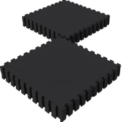 Gorilla Sports Bodenschutzmattenset 60x60 cm - 16 Matten Schwarz Hot
