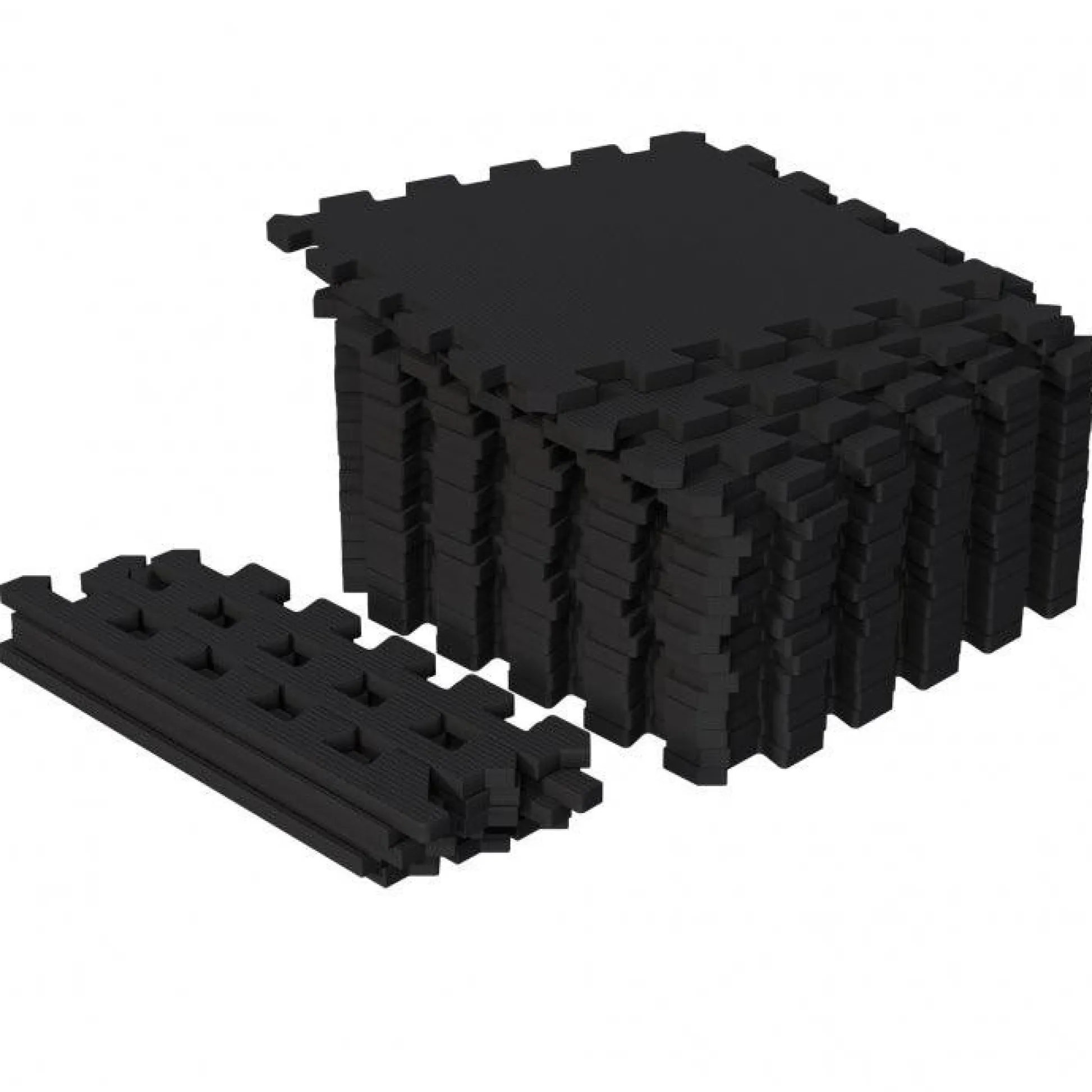 Gorilla Sports Bodenschutzmattenset 30x30cm - 18 Matten inkl, Endstücke Holzoptik Discount