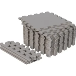 Gorilla Sports Bodenschutzmattenset 30x30cm - 18 Matten inkl, Endstücke Grau Sale