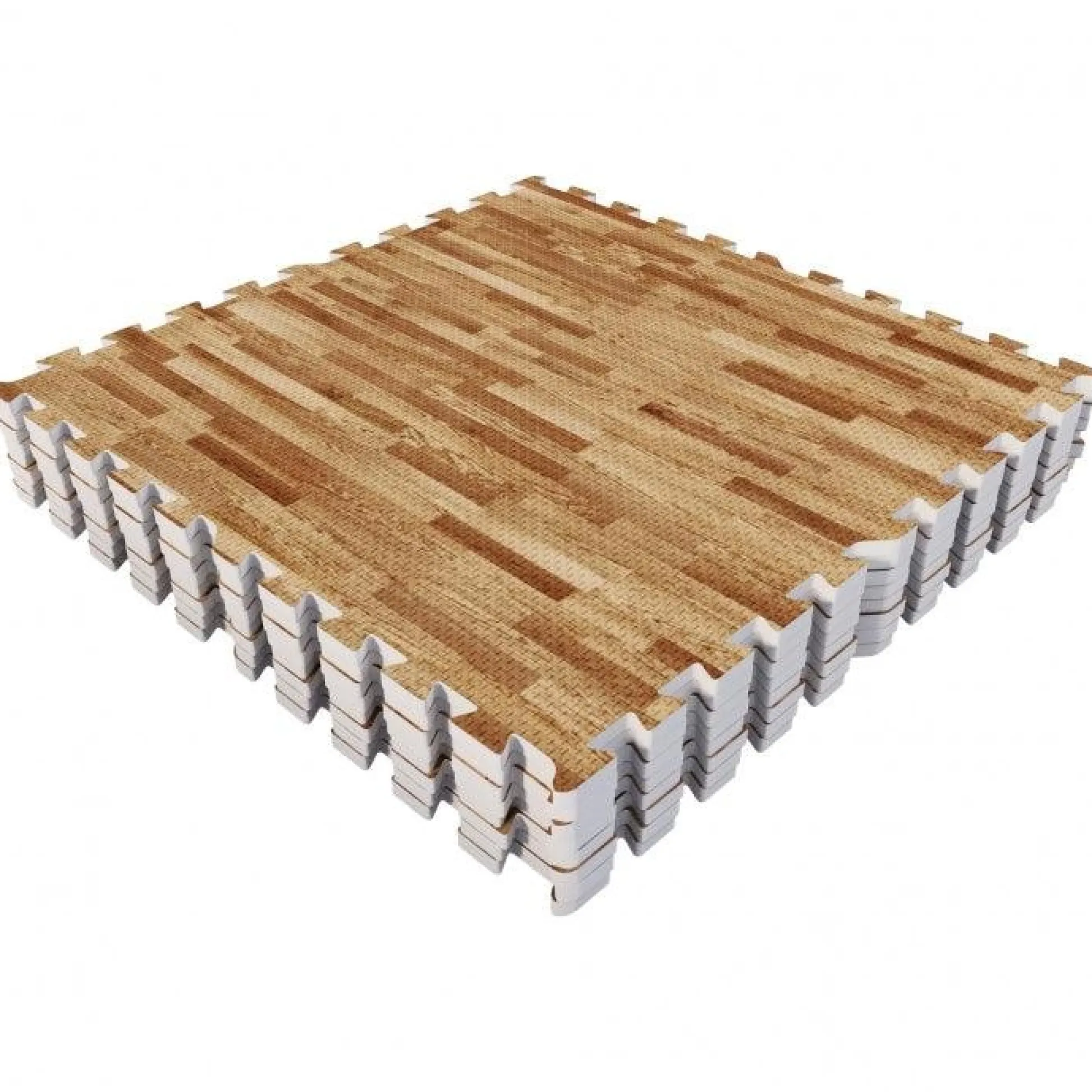 Gorilla Sports Bodenschutzmattenset 60x60 cm - 8 Matten Holzoptik New