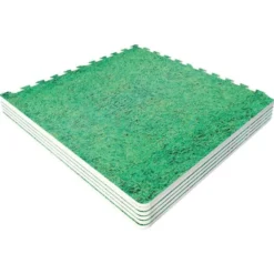 Gorilla Sports Bodenschutzmattenset 60x60 cm - 6 Matten inkl, Endstücke Grasoptik Clearance