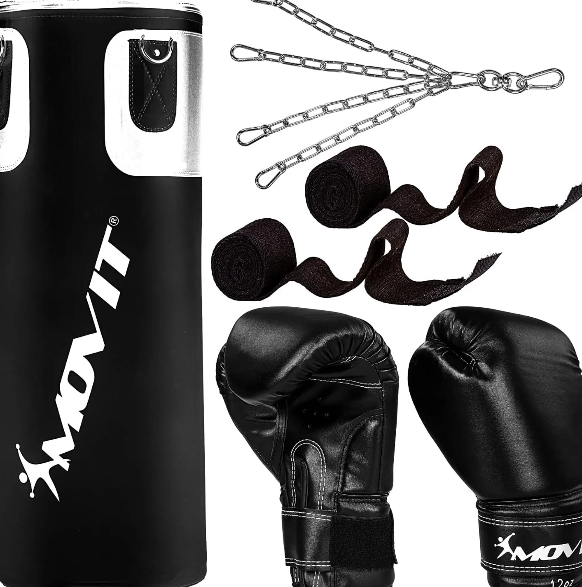 MOVIT Boxset inkl. Boxsack, Boxhandschuhen und Bandagen Weiss Online