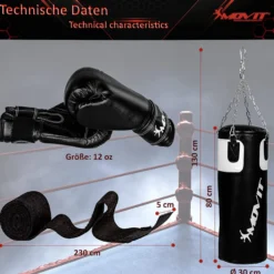 MOVIT Boxset inkl. Boxsack, Boxhandschuhen und Bandagen Weiss Online