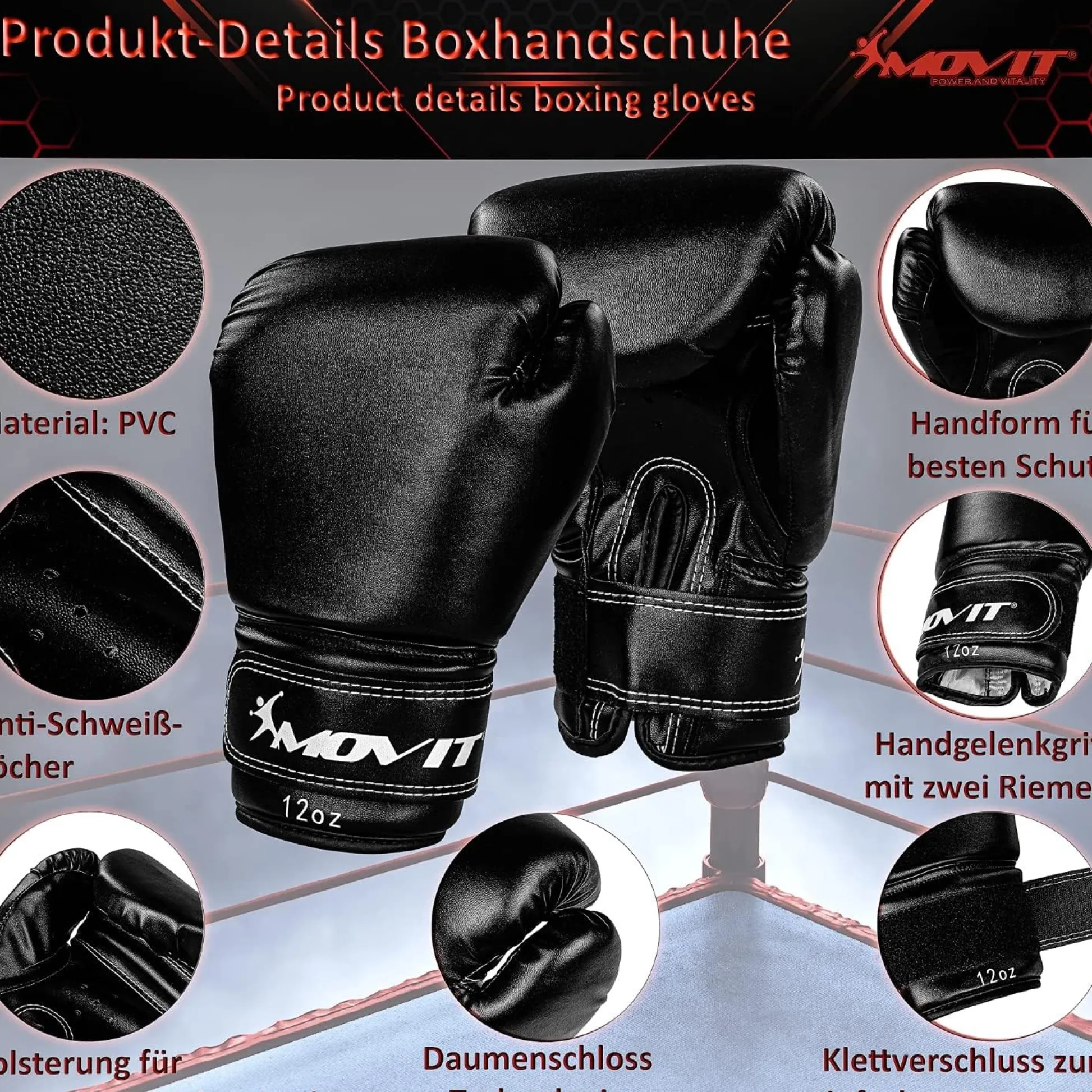 MOVIT Boxset inkl. Boxsack, Boxhandschuhen und Bandagen Weiss Online