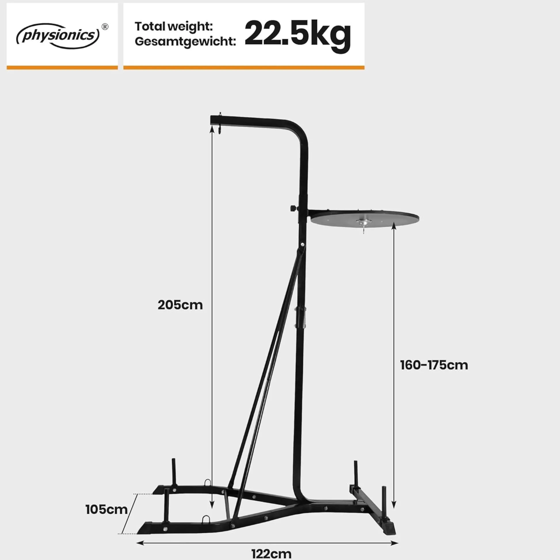 Physionics Boxstation 2in1 inkl, Aufhängung Schwarz Discount