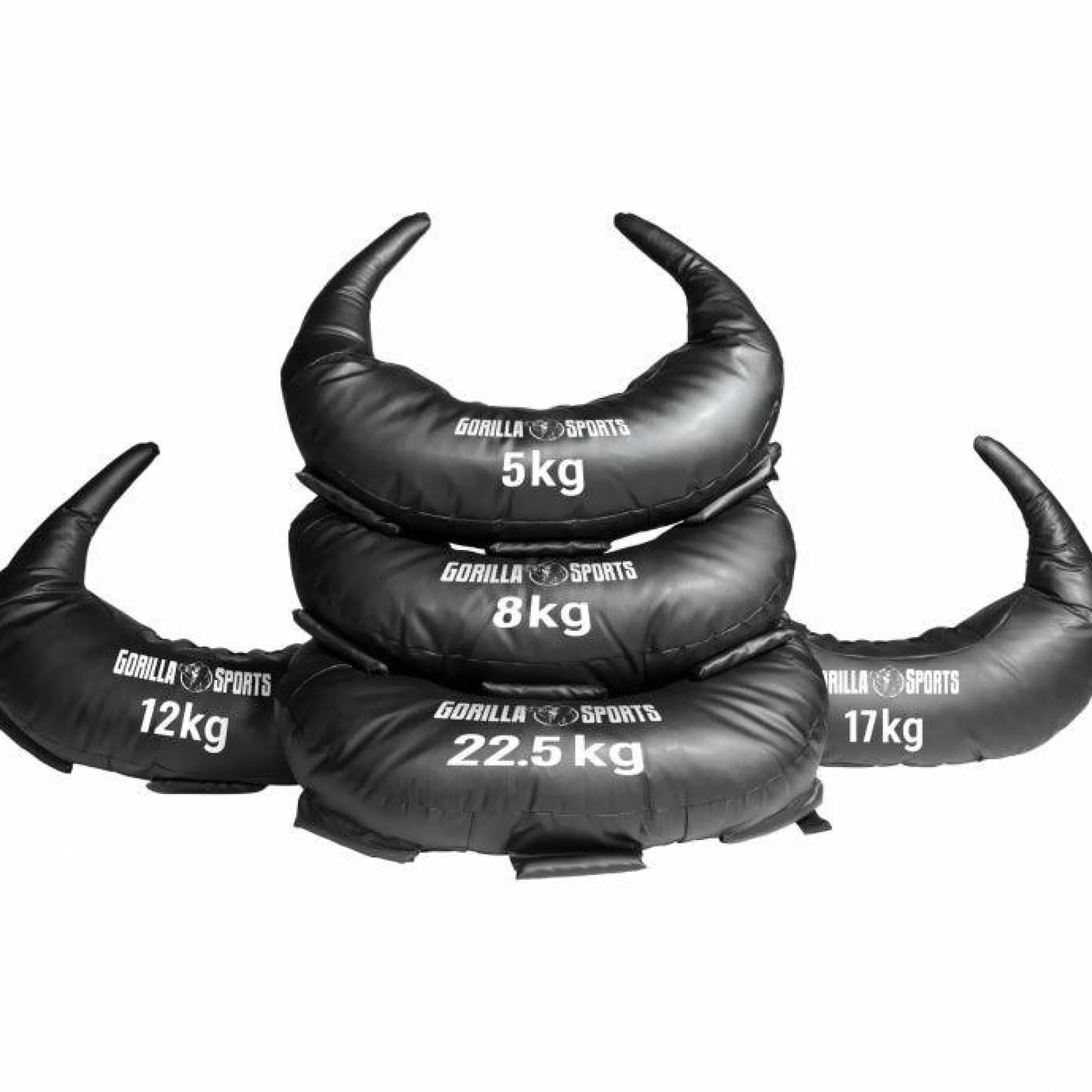 Gorilla Sports Bulgarian Bag mit Griffschlaufen 5 - 22,5 kg Schwarz Sale