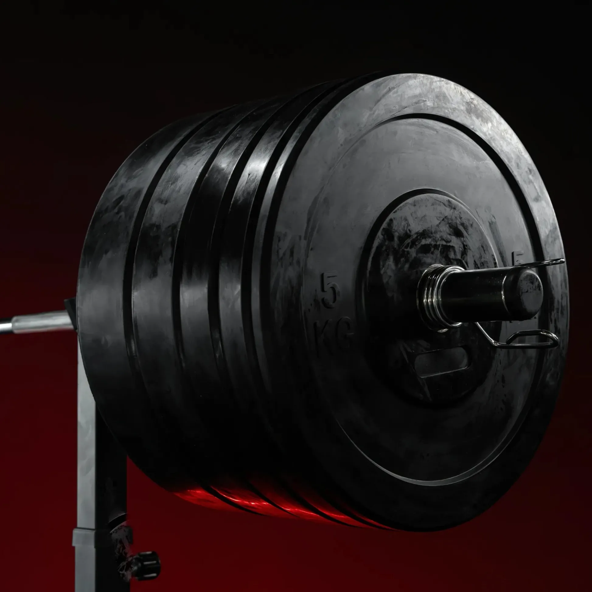 Gorilla Sports Bumper Plates Gummi Olympia 5 - 25 kg Schwarz Hot