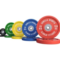 Gorilla Sports Bumper Plates Gummi Olympia PRO 5 - 25 kg Grün Sale