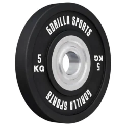Gorilla Sports Bumper Plates Gummi Olympia PRO 5 - 25 kg Schwarz Best