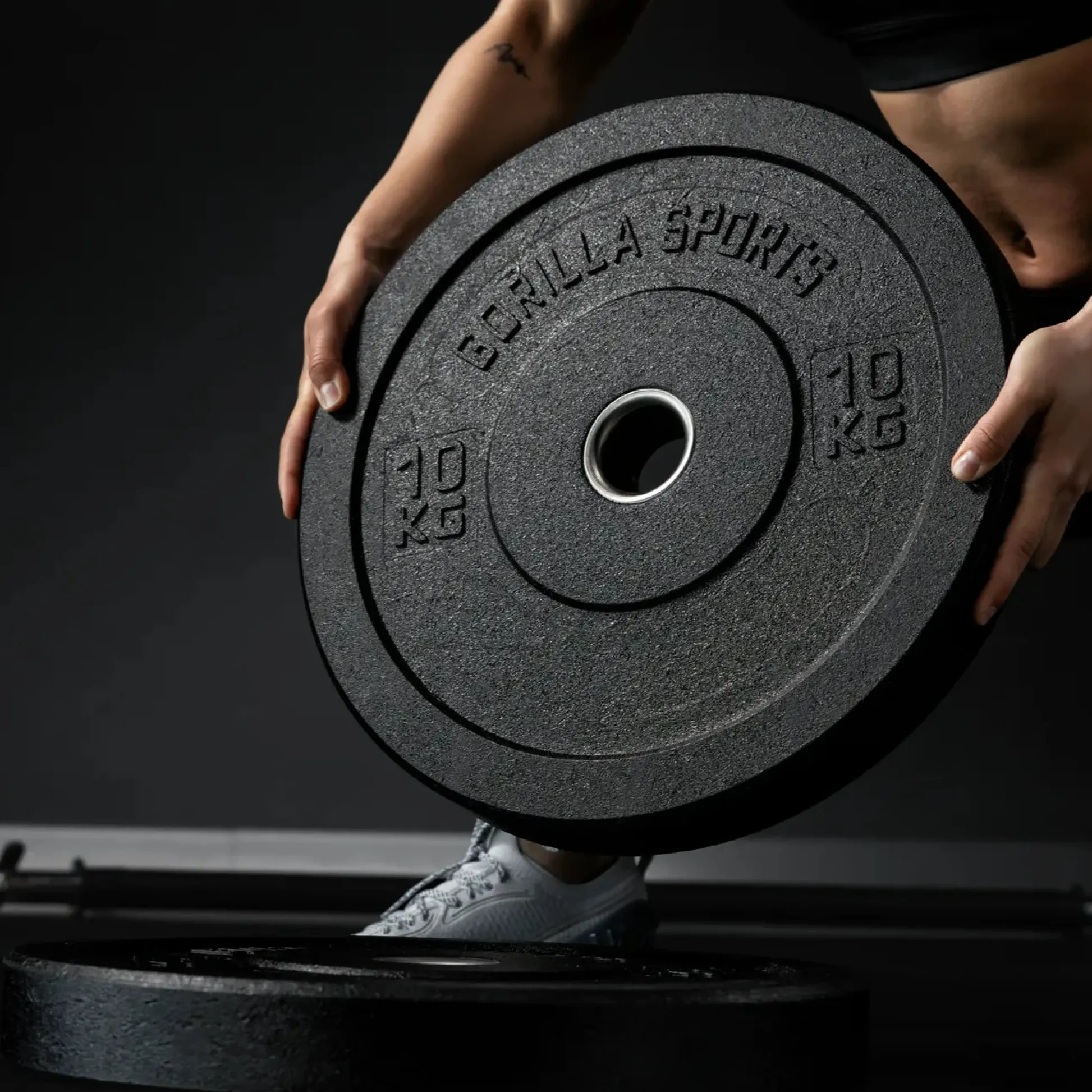 Gorilla Sports Bumper Plates High Temp Olympia 5 - 25 kg Schwarz