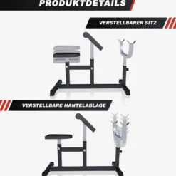 Gorilla Sports Curlbank verstellbar Schwarz Hot