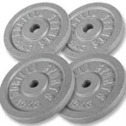 Gorilla Sports Curlbank verstellbar inkl Curlset Gusseisen 38 kg Schwarz / Weiss / Silber New