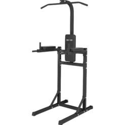 Gorilla Sports Dip Station mit Klimmzugstange und Rückenpolster Weiss New