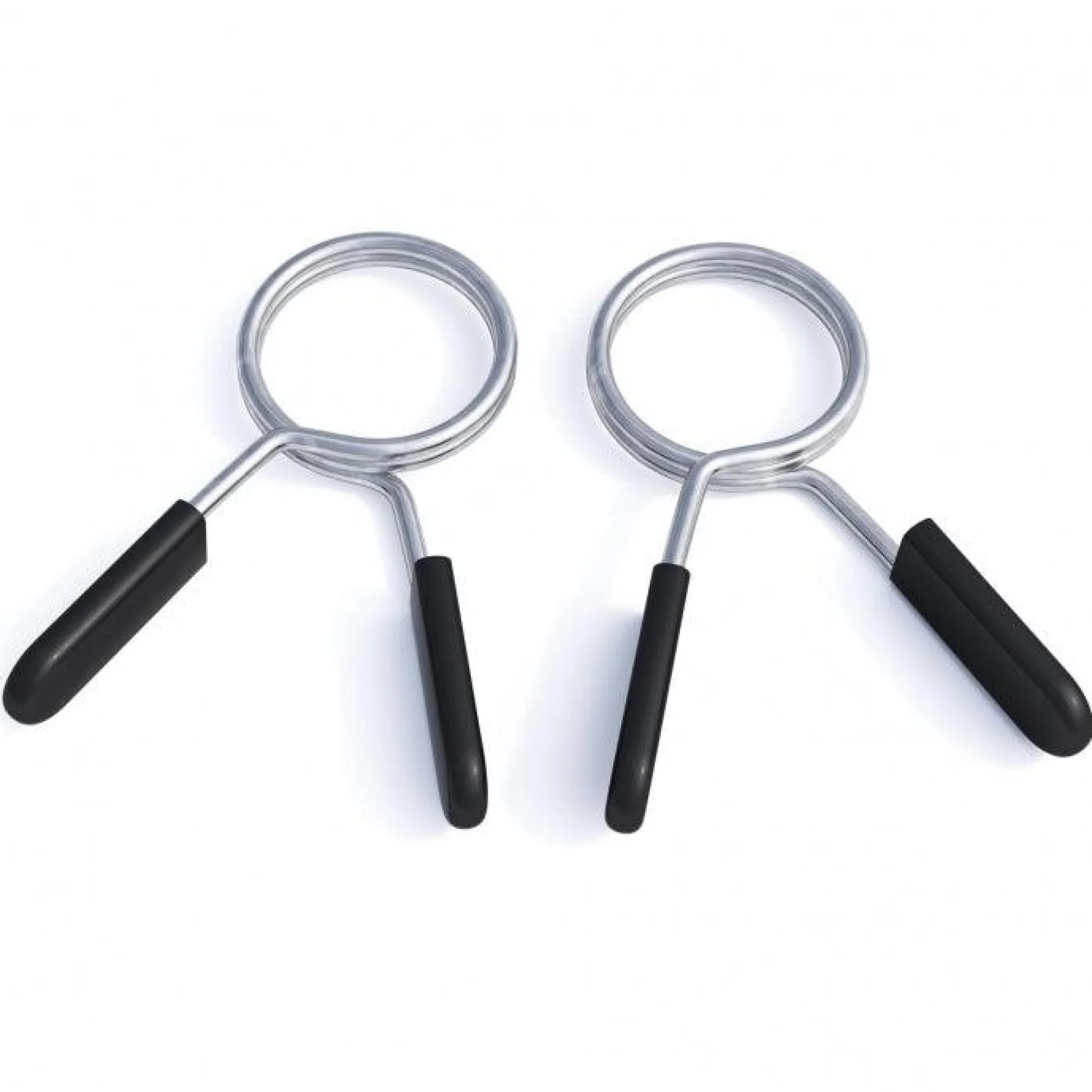 Gorilla Sports Federverschluss 2er Set für Hantelstangen Schwarz / Silber New