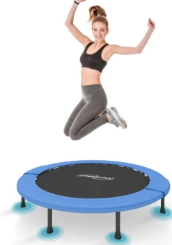 Physionics Fitness Trampolin 81 - 122 cm Schwarz / Blau Outlet