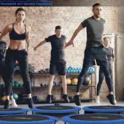 Physionics Fitness Trampolin 81 - 122 cm Schwarz / Blau Hot