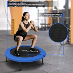 Physionics Fitness Trampolin 81 - 122 cm Schwarz / Blau Sale