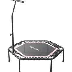 Gorilla Sports Fitness Trampolin mit Haltestange Schwarz / Rosa Outlet