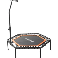 Gorilla Sports Fitness Trampolin mit Haltestange Schwarz / Orange Online