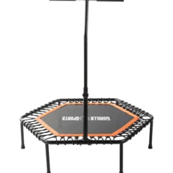 Gorilla Sports Fitness Trampolin mit Haltestange Schwarz / Blau Online