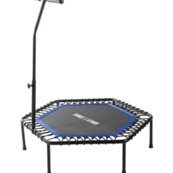Gorilla Sports Fitness Trampolin mit Haltestange Schwarz / Blau Online
