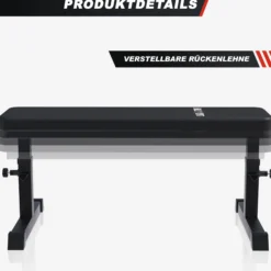Gorilla Sports Flachbank verstellbar Schwarz