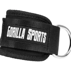 Gorilla Sports Fußschlaufen aus Nylon Schwarz Discount