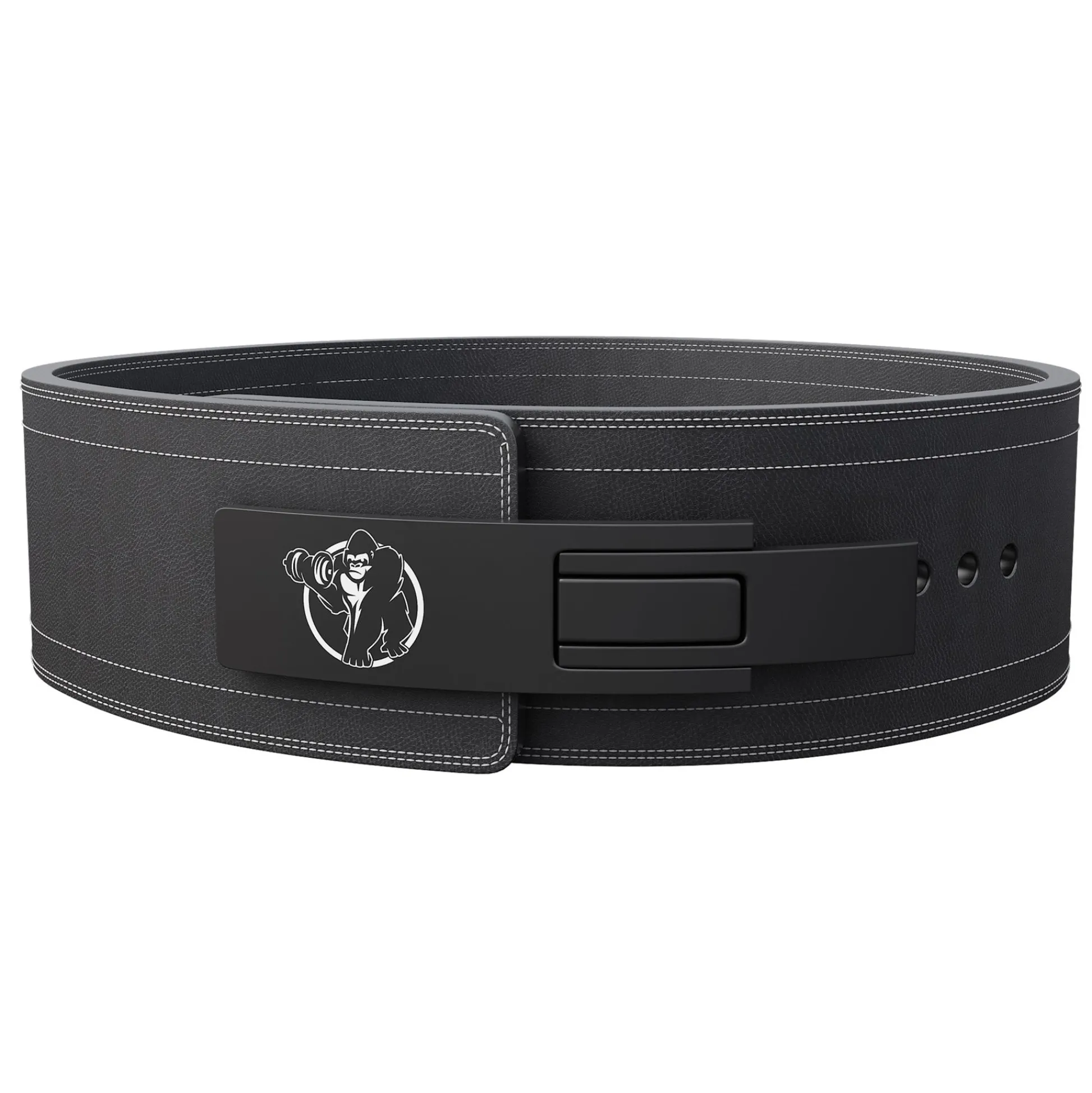 Gorilla Sports Gewichthebergürtel Leder 10 mm S - XL Schwarz Discount