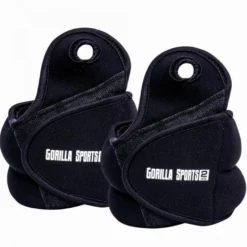 Gorilla Sports Gewichtsmanschetten Set mit Daumenschlaufe 1 - 4 kg Schwarz Sale