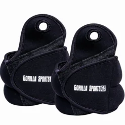 Gorilla Sports Gewichtsmanschetten Set mit Daumenschlaufe 1 - 4 kg Schwarz Sale