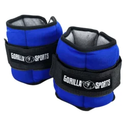 Gorilla Sports Gewichtsmanschetten Set verstellbar 0,45 - 2,25 kg Blau