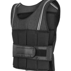 Gorilla Sports Gewichtsweste mit Klettverschluss und Reflektoren 10 - 18 kg Schwarz