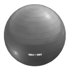 Gorilla Sports Gymnastikball inkl, Luftpumpe 55 - 75 cm Grau Best
