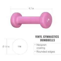 Gorilla Sports Gymnastikhanteln Neopren 2 x 1-10 Pfund (0,5 kg - 4,5 kg) Rosa Hot