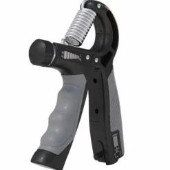 Gorilla Sports Handtrainer verstellbar mit Zähler 5 - 60 kg Schwarz / Grau