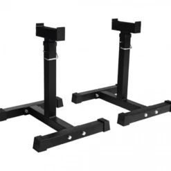 Gorilla Sports Hantelablage 2er Set höhenverstellbar Schwarz Sale