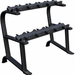 Gorilla Sports Hantelablage mit 2 Ablagen für 5 Kurzhantel Paare Schwarz New
