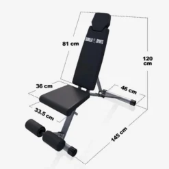 Gorilla Sports Hantelbank faltbar Schwarz Clearance